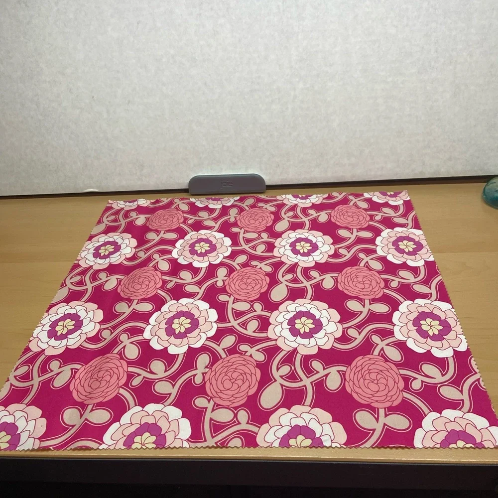 Assorted Floral & Geometric Cotton Fabric Pieces - Pink, Purple, Lime - Picture 4 of 11